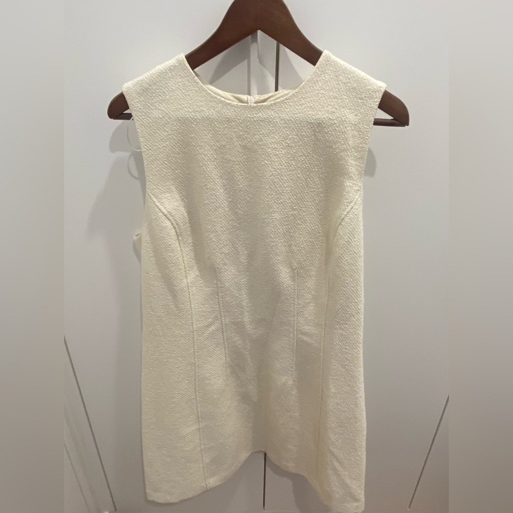 H&M Cream Textured Mini Dress